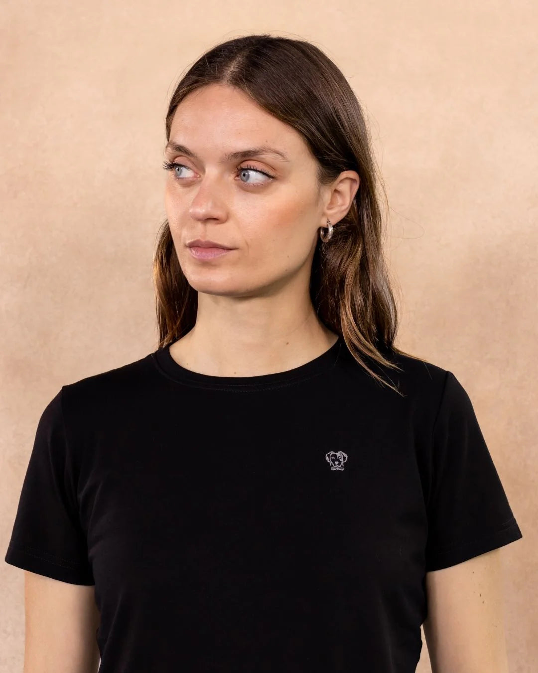 Camiseta Antimanchas de Mujer Negra - Talla Regular