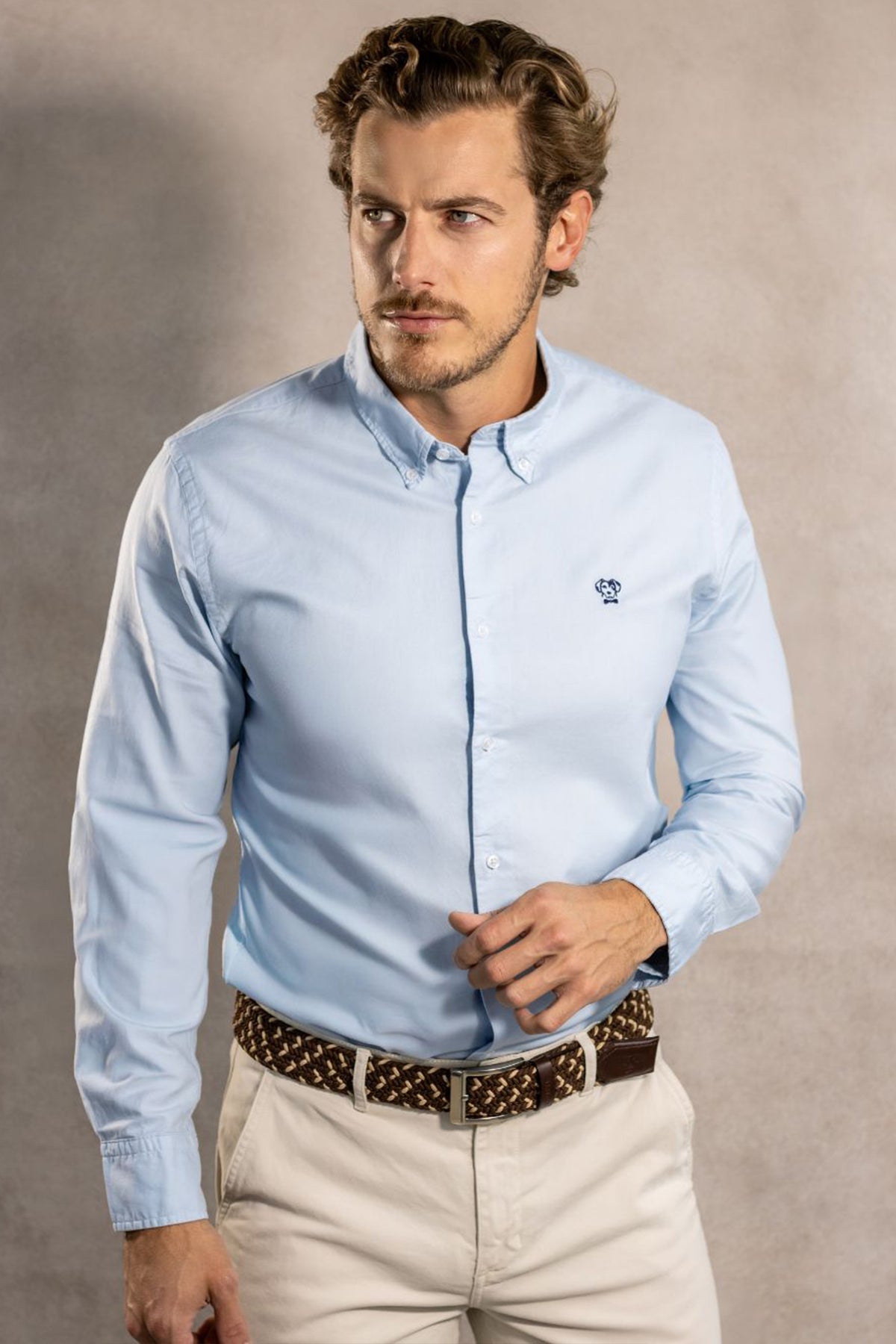 Camisa Antimanchas Oxford Sky - Talla Regular