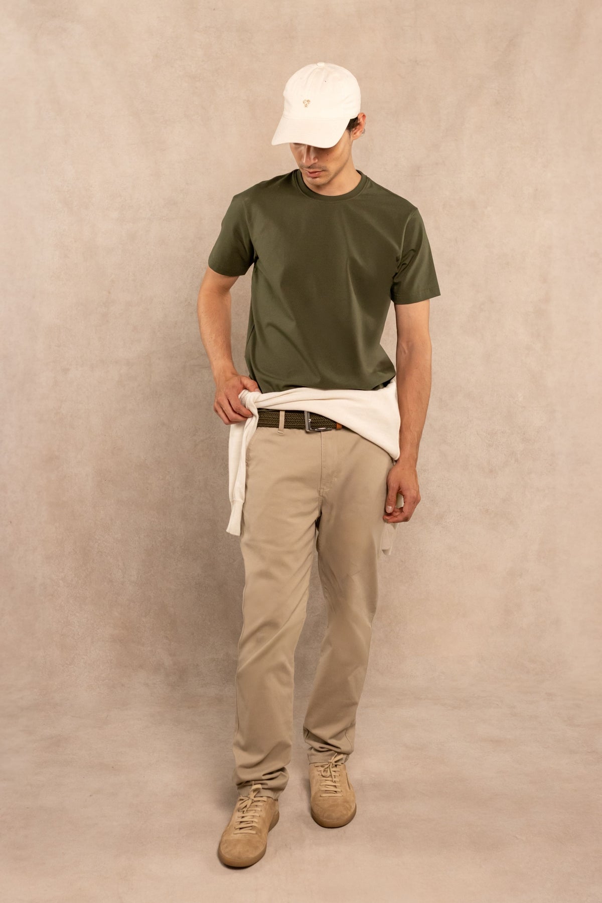 Camiseta Antimanchas Verde Militar - Talla Regular