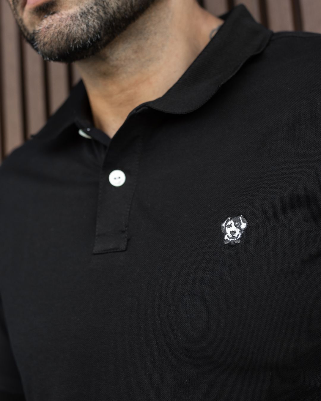 Polo Antimanchas Negra - Talla Slim