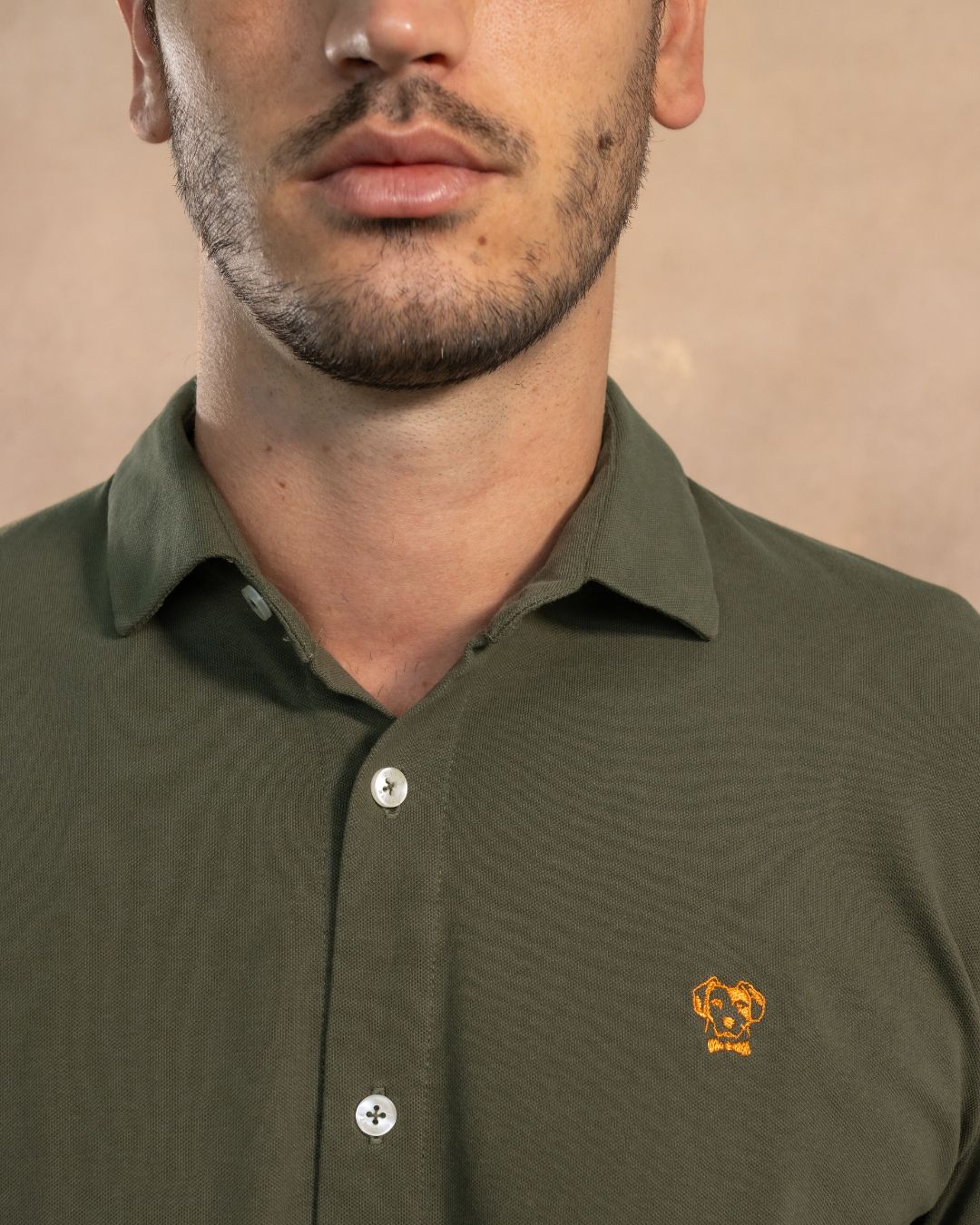Camisa Antimanchas Piqué Verde Militar