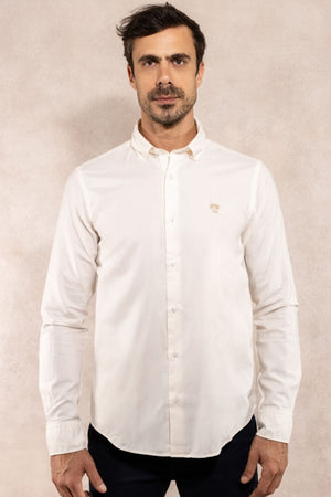 Camisa Antimanchas Oxford Ivory - Talla Regular
