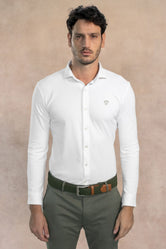 Camisa Antimanchas Piqué Ivory