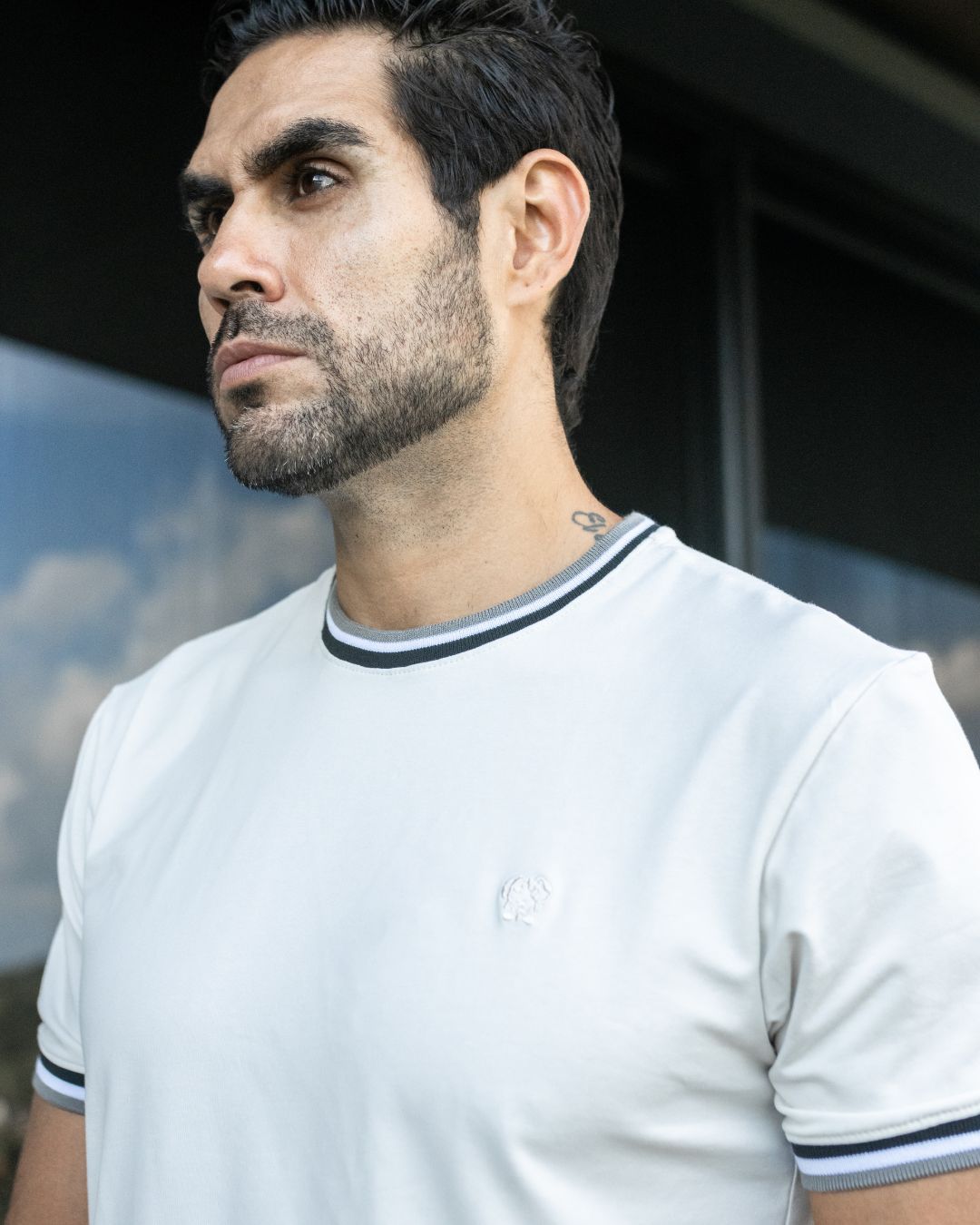 camiseta antimanchas blanca para hombre de DANTE