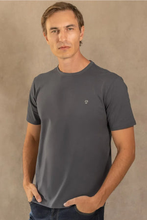 Camiseta Antimanchas Gris Oscuro - Talla Regular