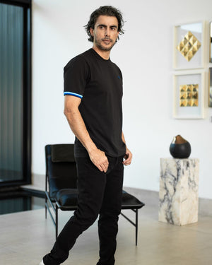 camiseta antimanchas negra para hombre de DANTE