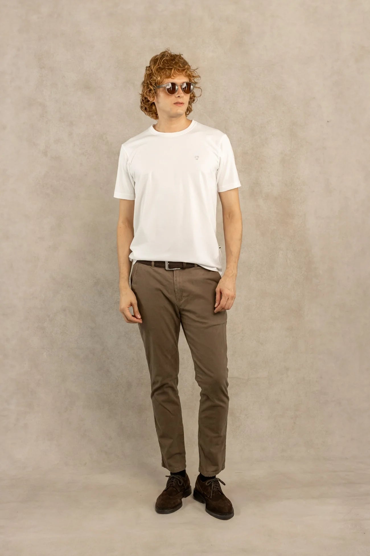 Camiseta Antimanchas Blanco Logo Gris - Talla Regular