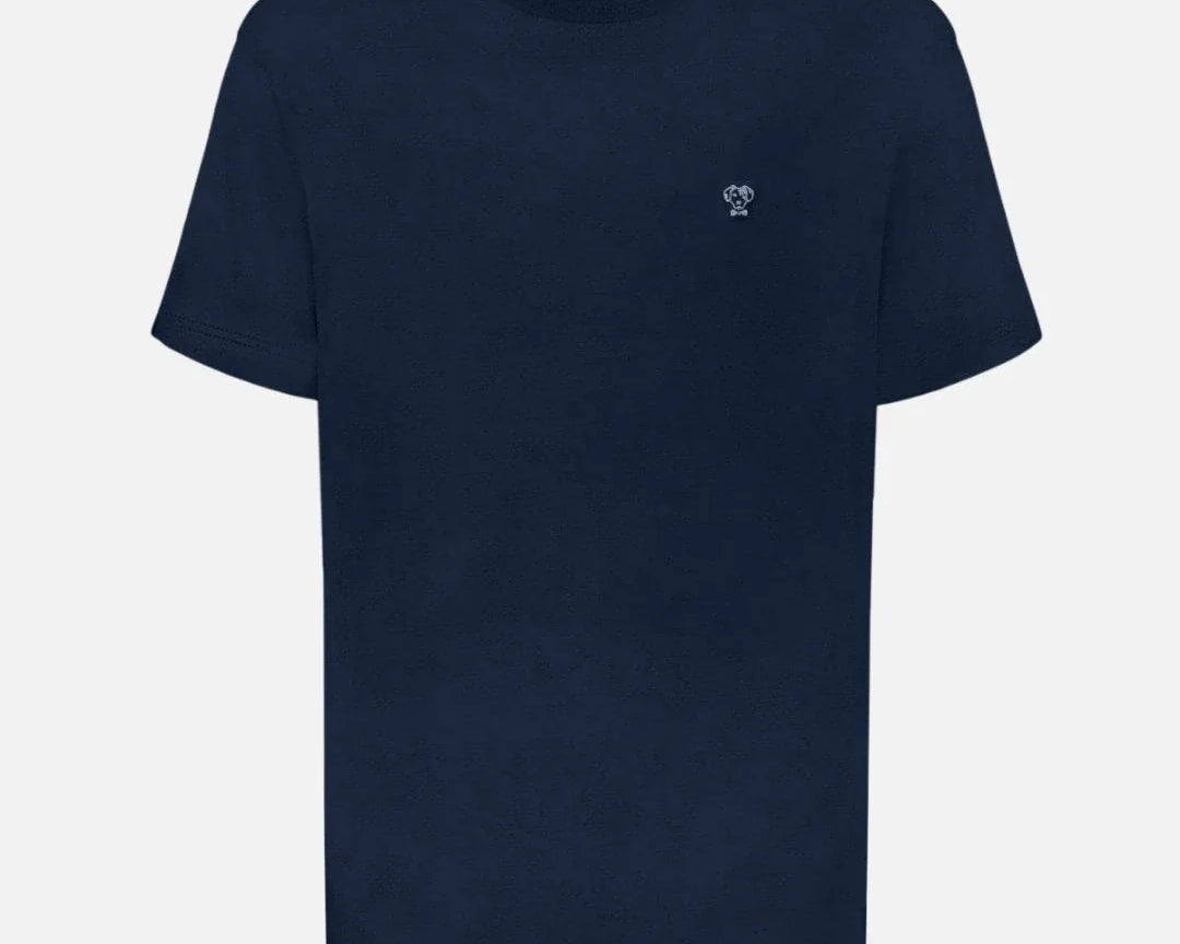 Camiseta antimanchas Dark Blue para hombre marca DANTE tallaje regular fit foto mockup